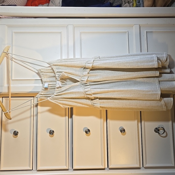 Free People Beach Rosaline Tunic Swing Halter Ruffle Trim Oversized Dress NWOT - Picture 3 of 15